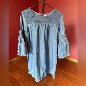 Large cotton dress denim appearance